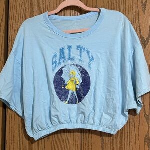 American Eagle Outfitters Light Blue Crop Top